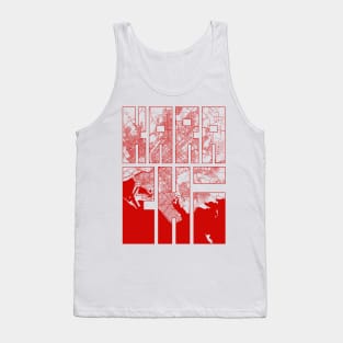 Karachi, Pakistan City Map Typography - Oriental Tank Top